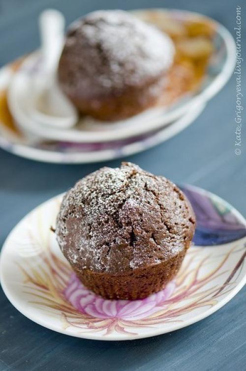 Быстрые шоколадные кексы без яиц. 09