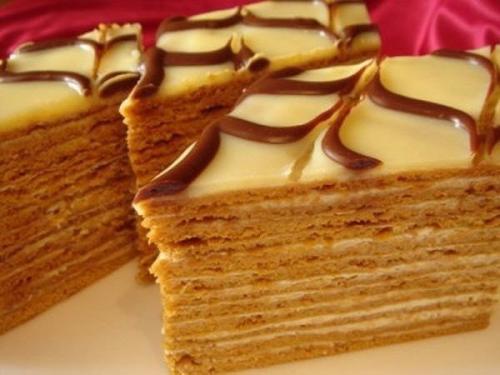 Медовик без масла.