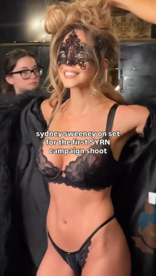 Сидни Суини очень любит своё нижнее бельё, которое так хорошо сидит на её арбузах. 01