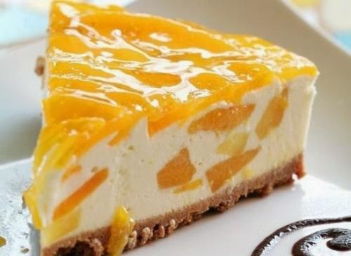 Персиковый чизкейк.  Ингредиенты: