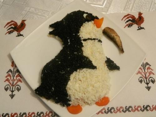 Рецепт салата Пингвинёнок Лоло.