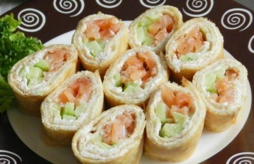 Блины с семгой и творожным сыром. 06 Блины с семгой и творожным сыром. 06