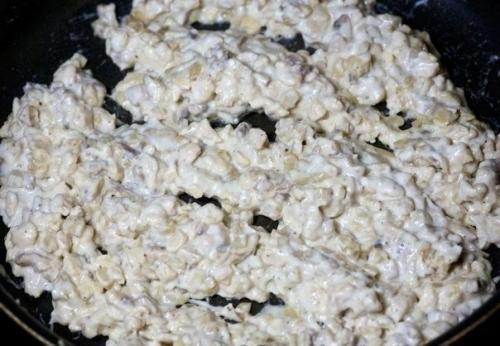 Шампиньоны с курицей и сыром. 05