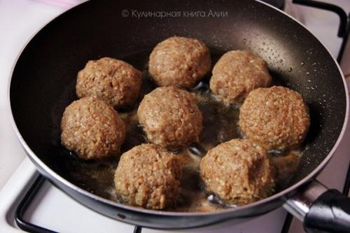 Ефтели с гречневой крупой. 03