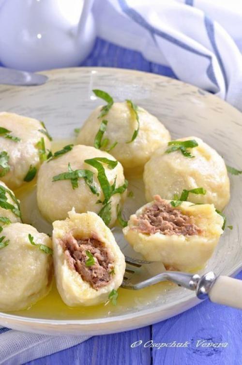 Картофельно - сырные ньокки, фаршированные мясом. 07