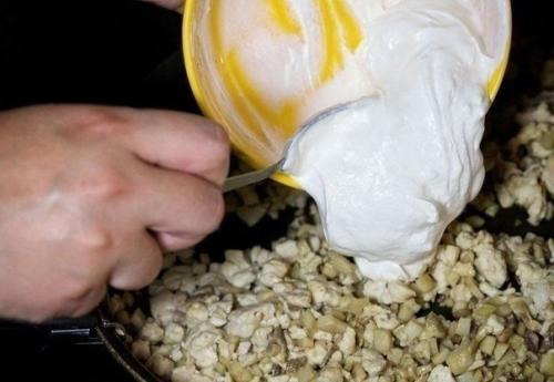 Шампиньоны с курицей и сыром. 04