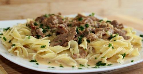 Бефстроганов. Ингредиенты: Говяжья вырезка - 700 грамм. Бефстроганов. Ингредиенты: Говяжья вырезка - 700 грамм.