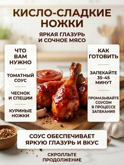 Куриные ножки можно сделать совершенно разными по вкусу, если менять маринад и глазурь. 04