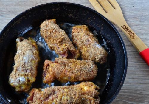 Мясные рулетики с печенью. 08