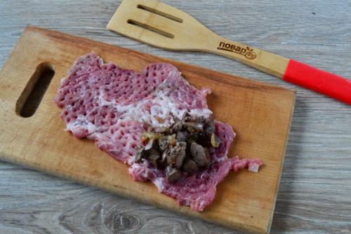 Мясные рулетики с печенью. 05