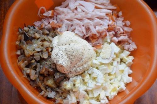 Салат с копченой курицей. 04 Салат с копченой курицей. 04