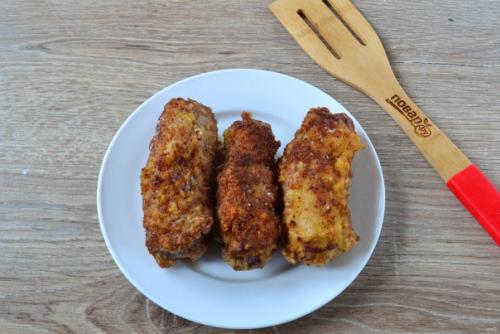 Мясные рулетики с печенью. 09