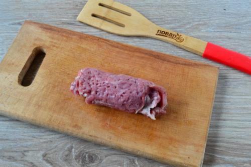 Мясные рулетики с печенью. 06