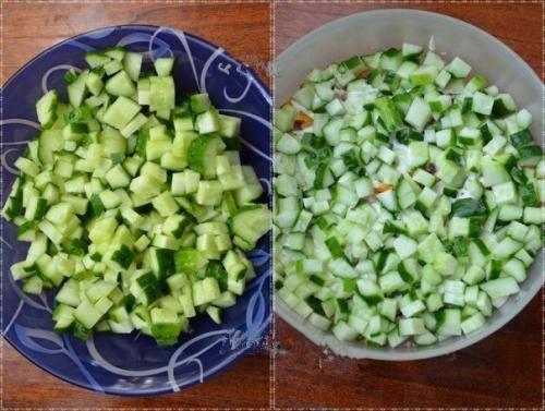 Салат с копченой курицей. 03