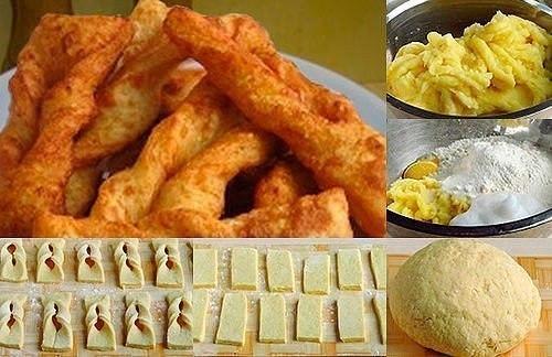 Картофельный хворост.  Готовится довольно быстро.