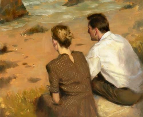 Мужчины и женщины встречаются, общаются и порой влюбляются в картинах британского художника Альдо бальдинга. 02