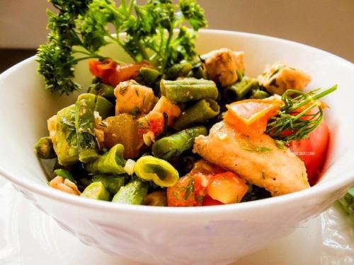 Куриное Филе со стручковой фасолью на ужин.