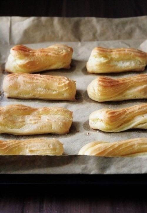 Эклеры. Ингредиенты: Сливочное масло - 100 г. 05 Эклеры. Ингредиенты: Сливочное масло - 100 г. 05