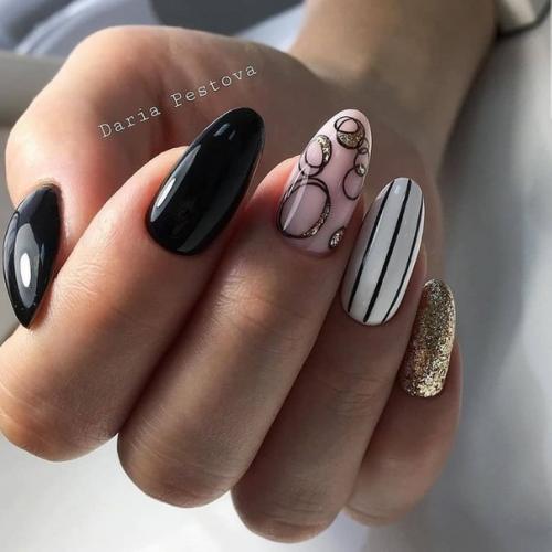 Обалденные черные идеи маникюра! 01