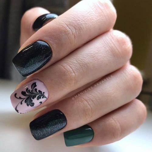 Обалденные черные идеи маникюра! 03