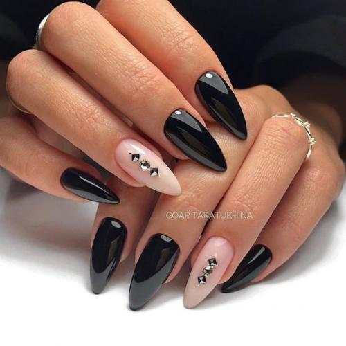 Обалденные черные идеи маникюра! 04