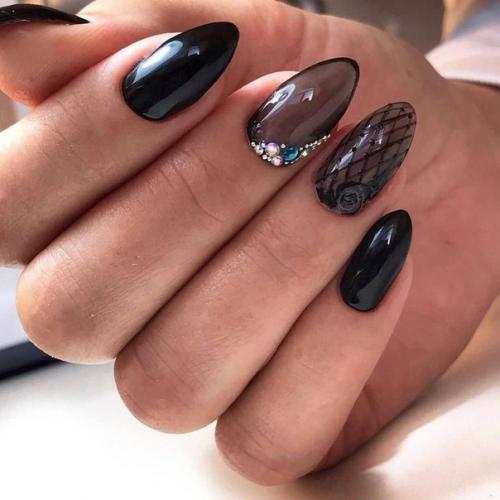 Обалденные черные идеи маникюра! 07