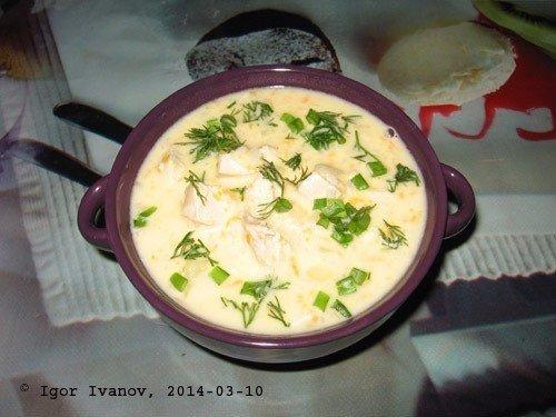 Сырный суп с курицей. Сырный суп с курицей.