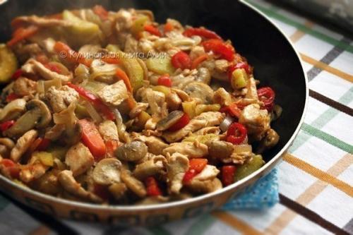 Соте с курицей и грибами (турецкая кухня). 08 Соте с курицей и грибами (турецкая кухня). 08