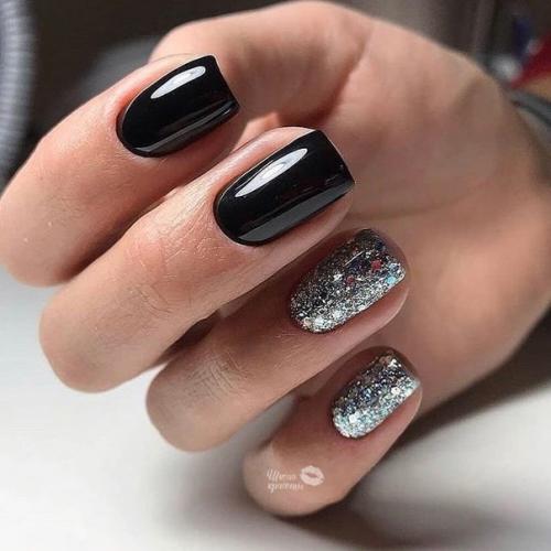Обалденные черные идеи маникюра! 09