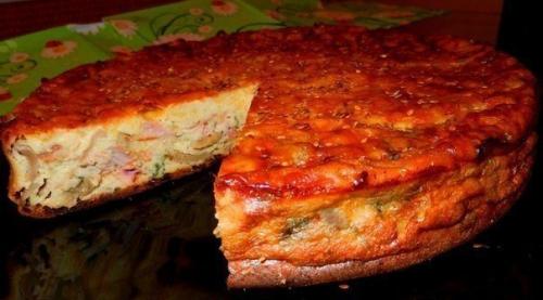 Пирог - сметанник с курицей и грибами. Пирог - сметанник с курицей и грибами.