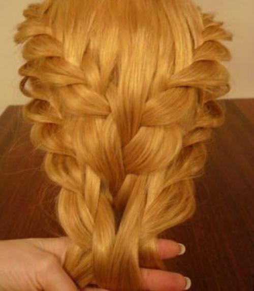 Ажурная прическа. Укладка из трех слоев состоит. 06 Ажурная прическа. Укладка из трех слоев состоит. 06