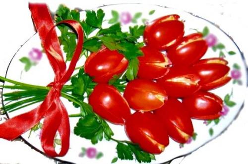 Тюльпаны (фаршированные помидоры). 02 Тюльпаны (фаршированные помидоры). 02