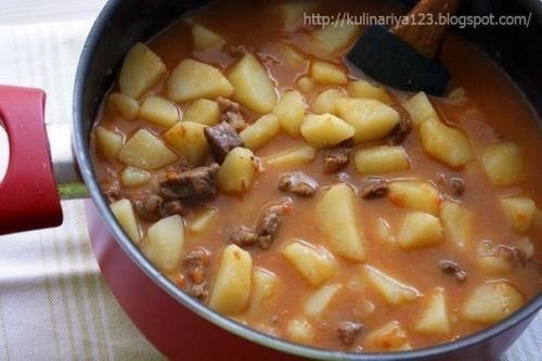 Картошечка, тушенная с мясом (как в д/садике). 08 Картошечка, тушенная с мясом (как в д/садике). 08