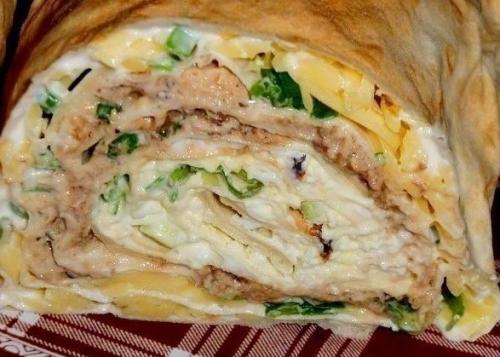 Закусочные рулеты из лаваша. 01 Закусочные рулеты из лаваша. 01