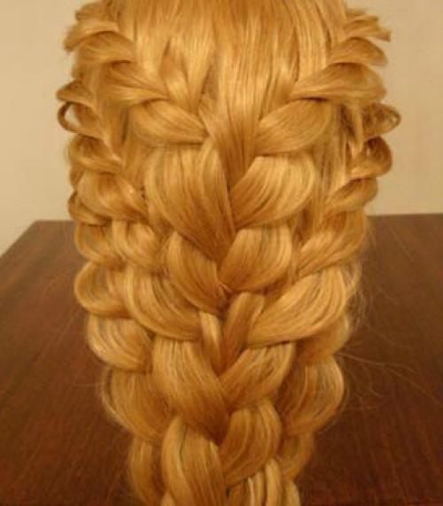 Ажурная прическа. Укладка из трех слоев состоит. 08 Ажурная прическа. Укладка из трех слоев состоит. 08