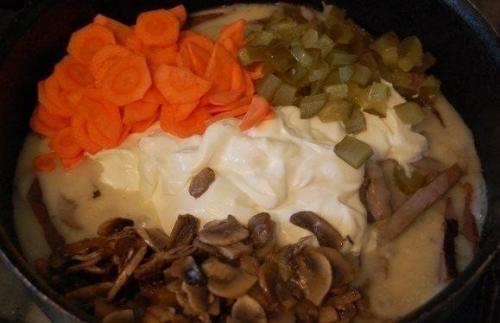 Сердце, тушенное с овощами. 04