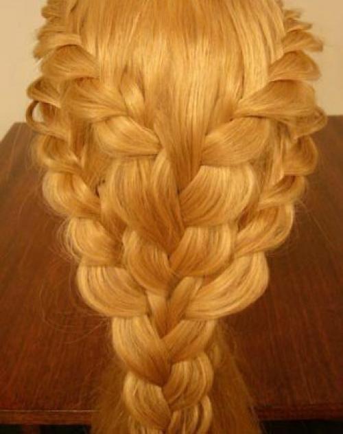 Ажурная прическа. Укладка из трех слоев состоит. 07 Ажурная прическа. Укладка из трех слоев состоит. 07