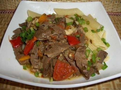 Сердце, тушенное с овощами. 05