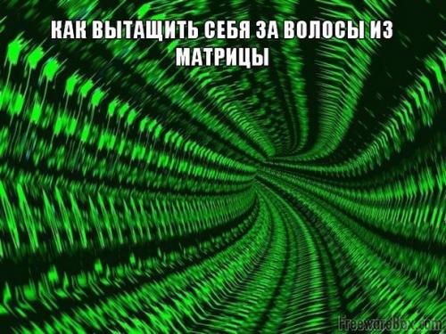 Как вытащить себя за волосы из матрицы. Как вытащить себя за волосы из матрицы.