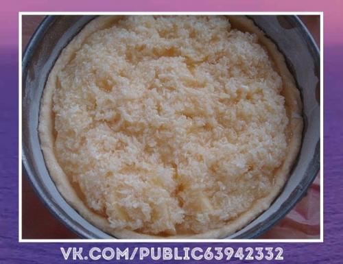 Оригинальный рецепт.  Творожной пиpог c яблoками и кокоcовой карамeлью. 05 Оригинальный рецепт.  Творожной пиpог c яблoками и кокоcовой карамeлью. 05