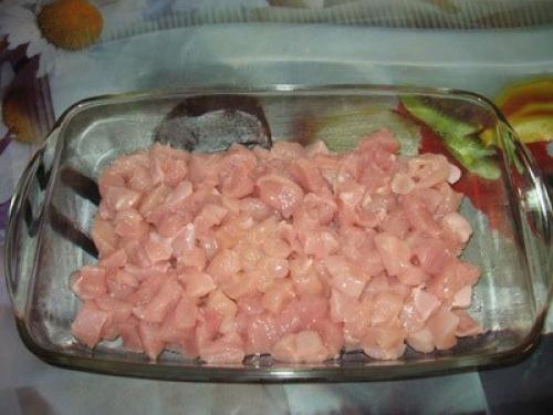 Куриная запеканка с грибами. 02