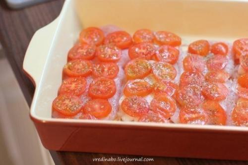 Курица под помидорами и сыром. 04 Курица под помидорами и сыром. 04