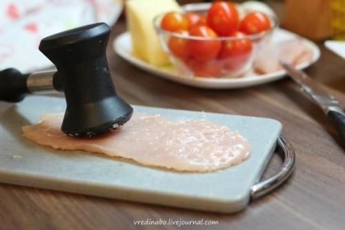 Курица под помидорами и сыром. 01 Курица под помидорами и сыром. 01