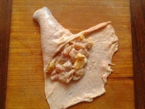 Божественно вкусные фаршированные куриные окорочка. 03 Божественно вкусные фаршированные куриные окорочка. 03