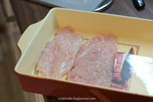 Курица под помидорами и сыром. 02 Курица под помидорами и сыром. 02