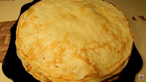 Очень вкусные тонкие блинчики на молоке!