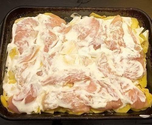 Запеканка из картофеля с курицей. 04 Запеканка из картофеля с курицей. 04