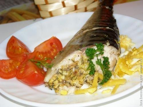 Скумбрия, запеченная в фольге. Скумбрия, запеченная в фольге.