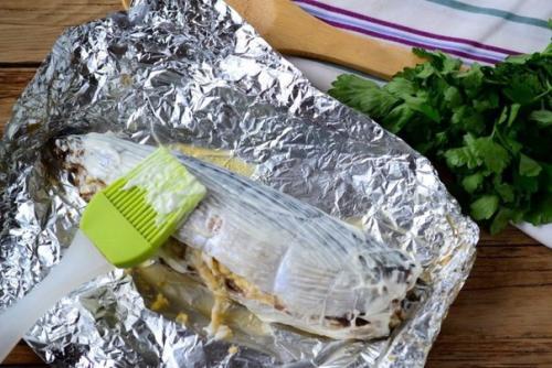 Запеченная скумбрия с орехово - сырной начинкой. 05 Запеченная скумбрия с орехово - сырной начинкой. 05