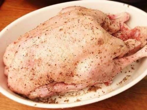 Новогодний гусь с яблоками и тмином. 04